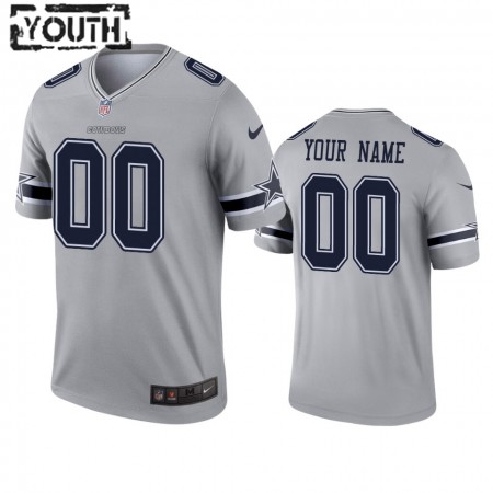 Maillot Enfant Dallas Cowboys Personnalisé Gris Inverted Legend